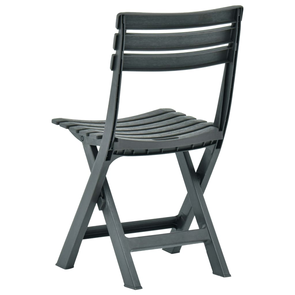 Cadeiras de jardim dobráveis 2 pcs plástico verde
