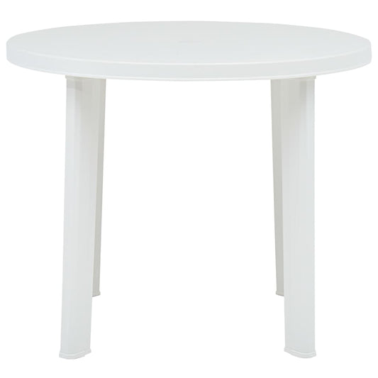 Mesa de jardim 89 cm plástico branco