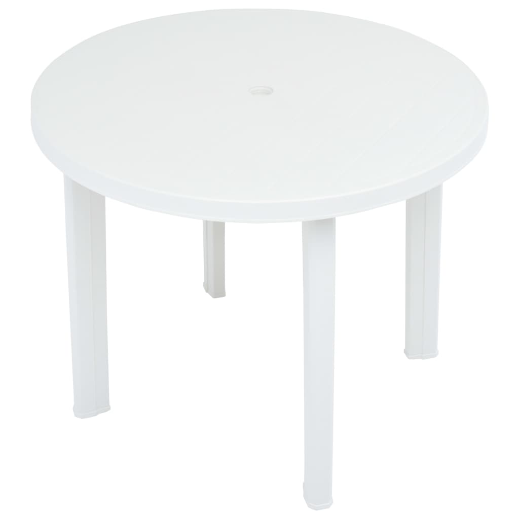 Mesa de jardim 89 cm plástico branco