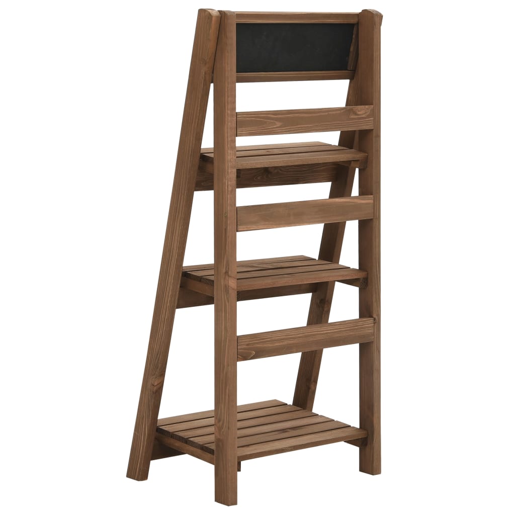 Suporte plantas c/ quadro-negro 3 prateleiras 40x30x90 cm abeto