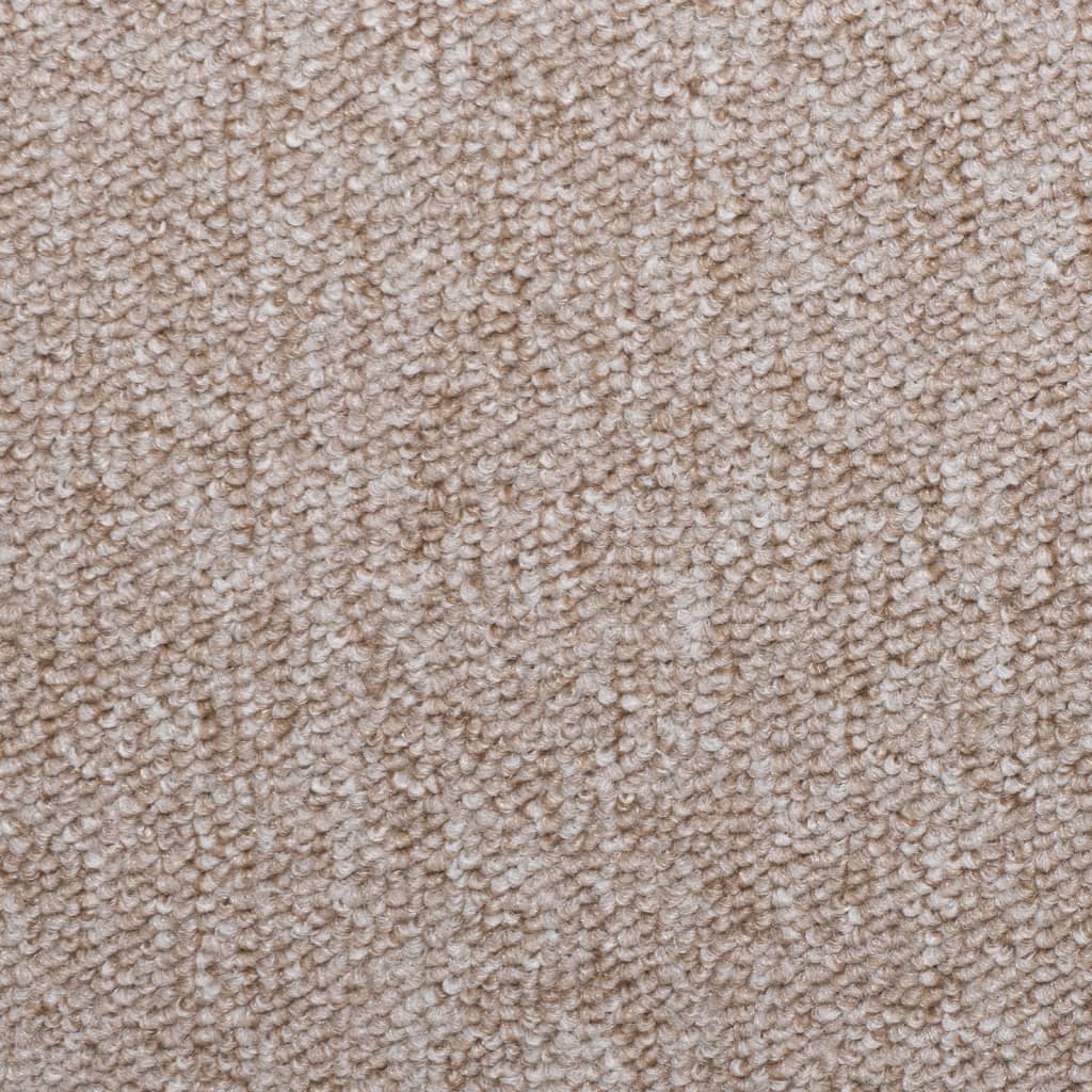 Tapetes de escada 15 peças 65x21x4 cm cinza-claro com borda retangular