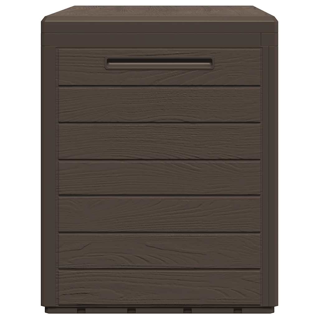 Caixa de arrumação de jardim 78x44x55 cm castanho