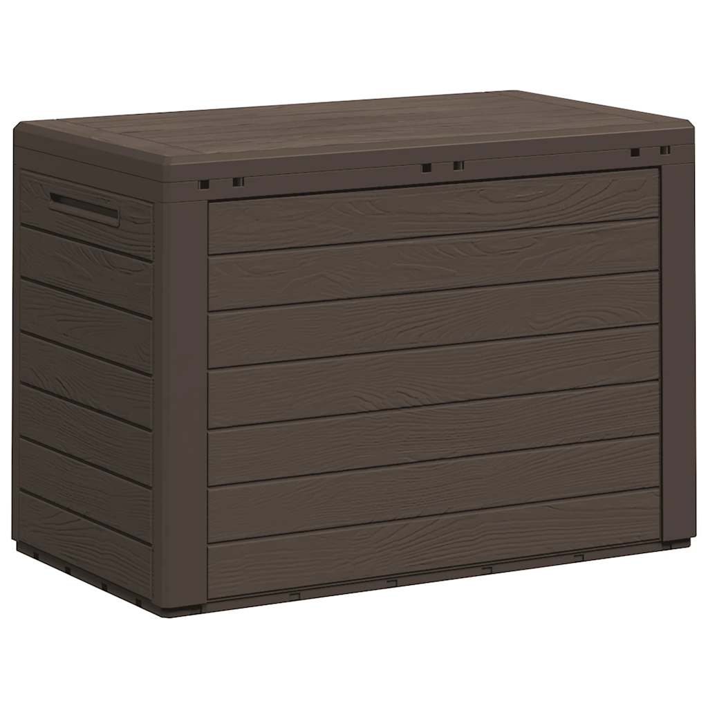 Caixa de arrumação de jardim 78x44x55 cm castanho