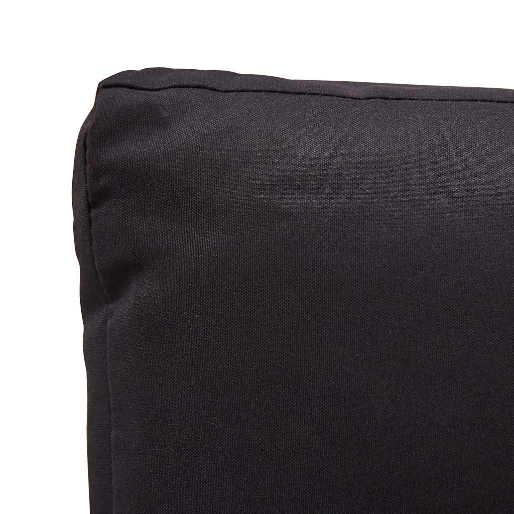 Sofá de jardim 2 lugares com almofadões 124 cm vime PE preto