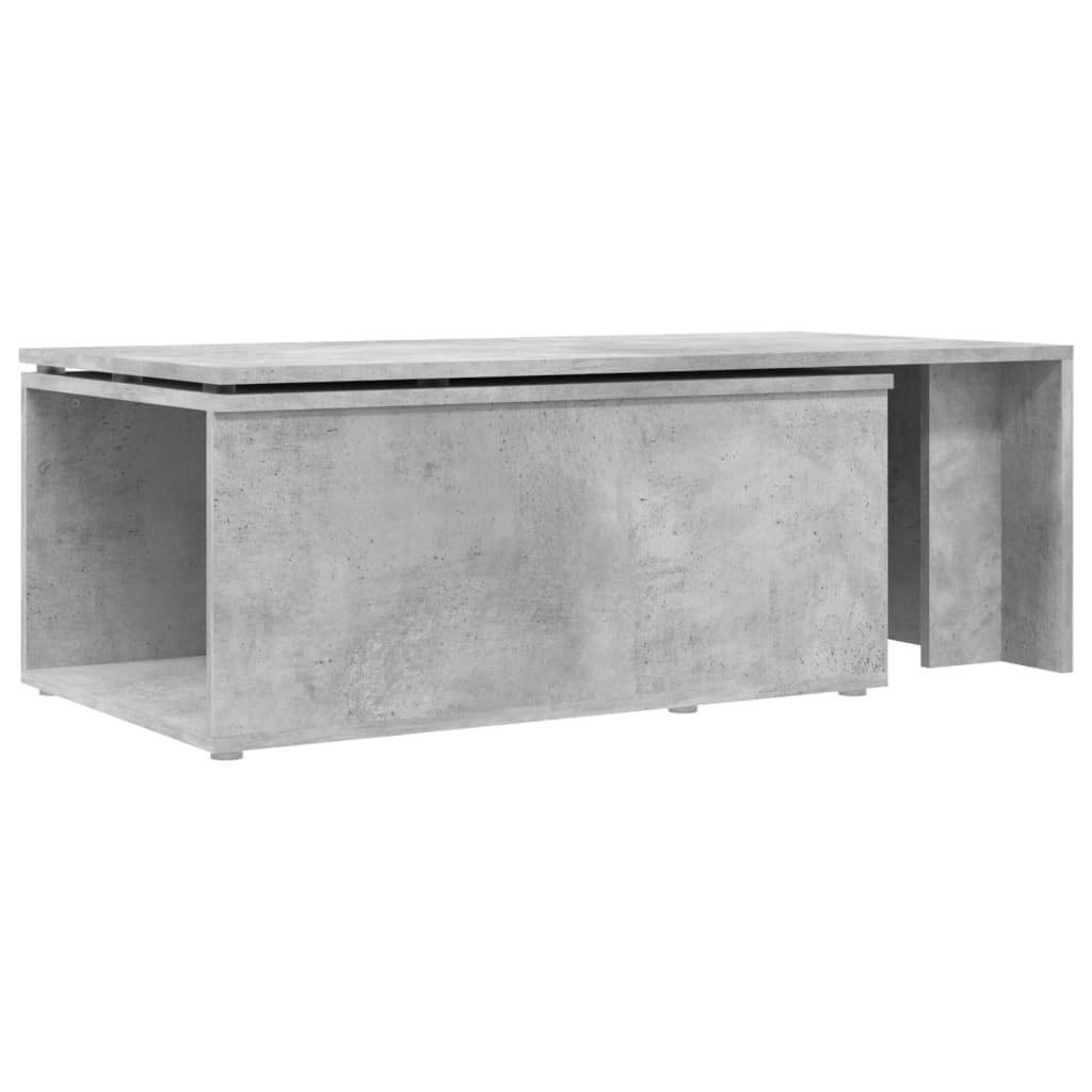 Mesa de centro 150x50x35 cm contraplacado cinzento cimento