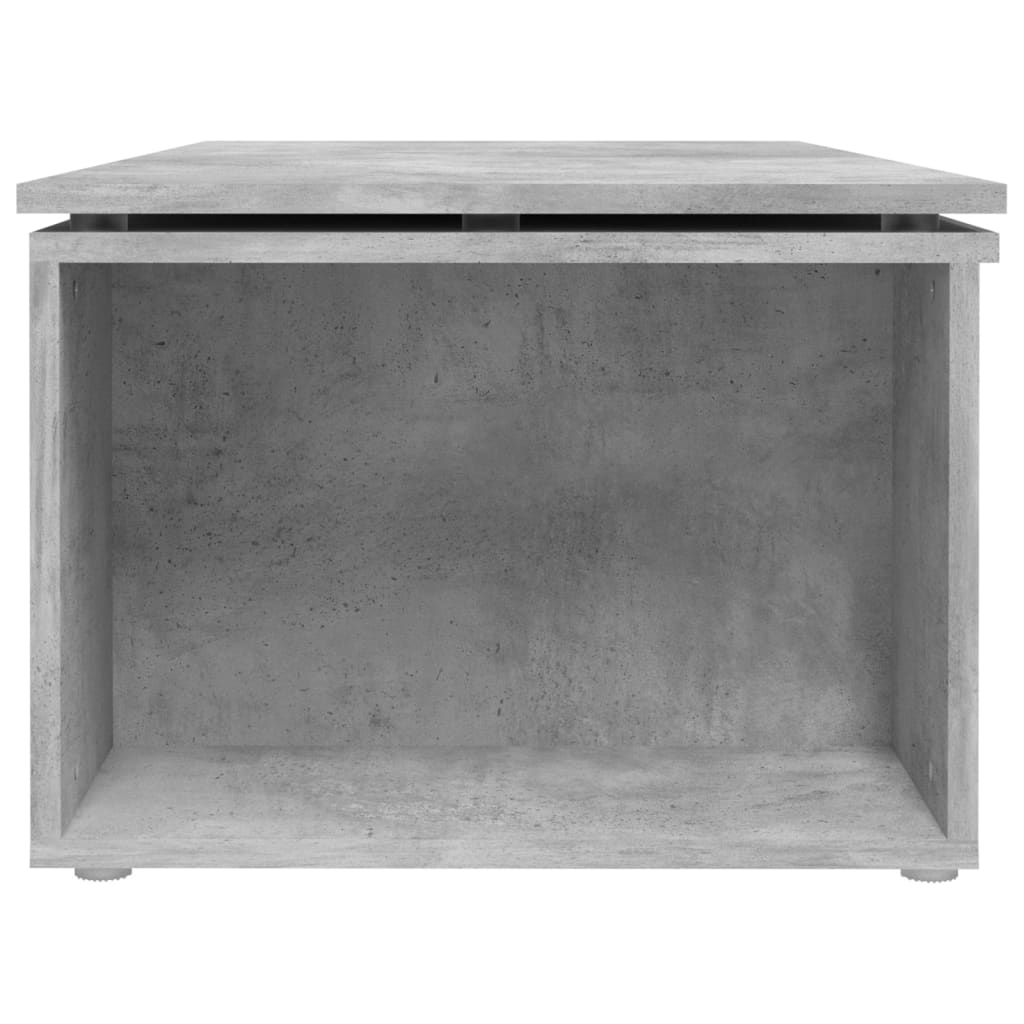 Mesa de centro 150x50x35 cm contraplacado cinzento cimento