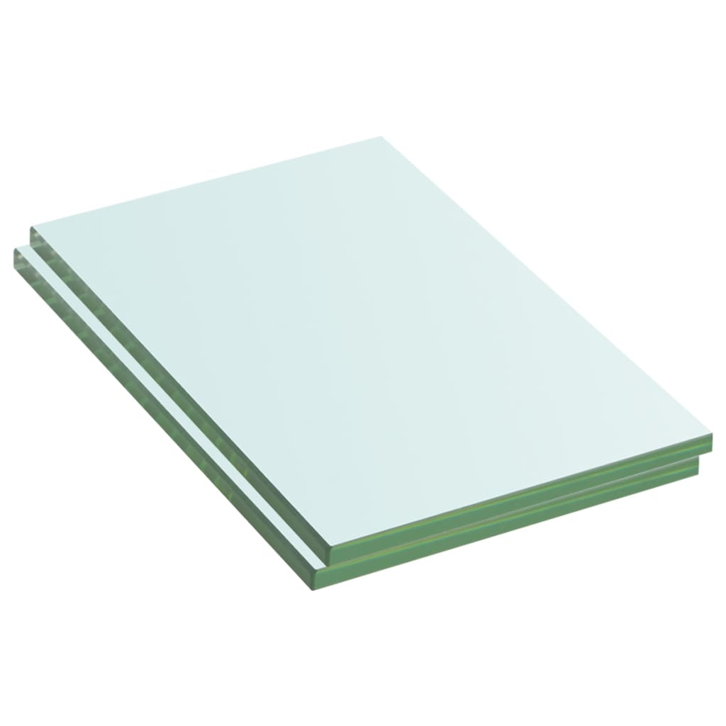 Prateleiras 2 pcs 20x12 cm vidro transparente