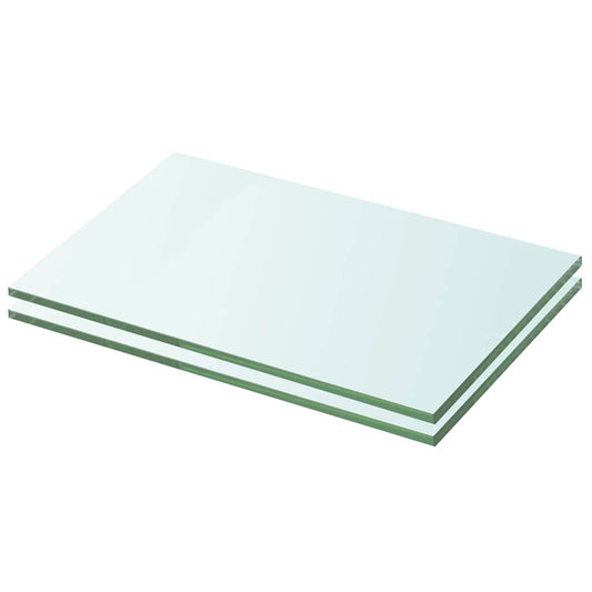 Prateleiras 2 pcs 20x25 cm vidro transparente