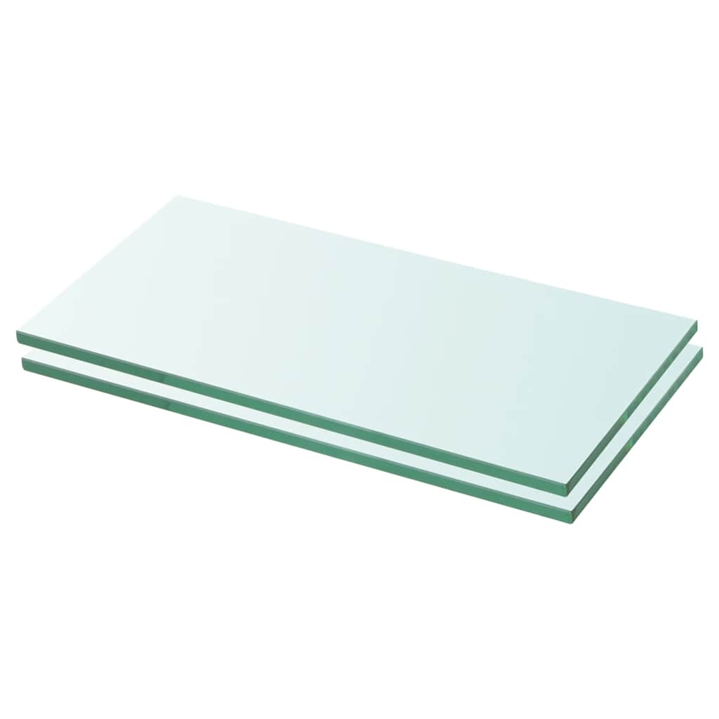 Prateleiras 2 pcs 20x30 cm vidro transparente