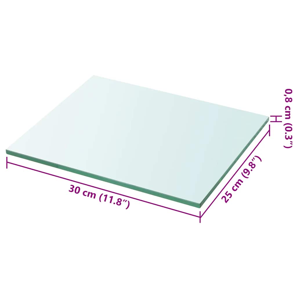 Prateleiras 2 pcs 30x25 cm vidro transparente