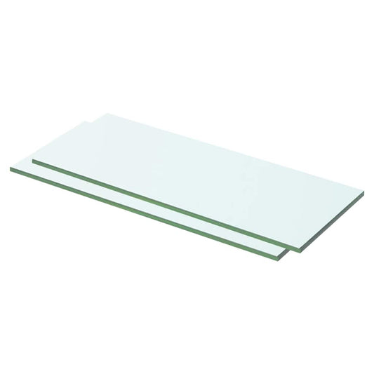 Prateleiras 2 pcs 50x15 cm vidro transparente