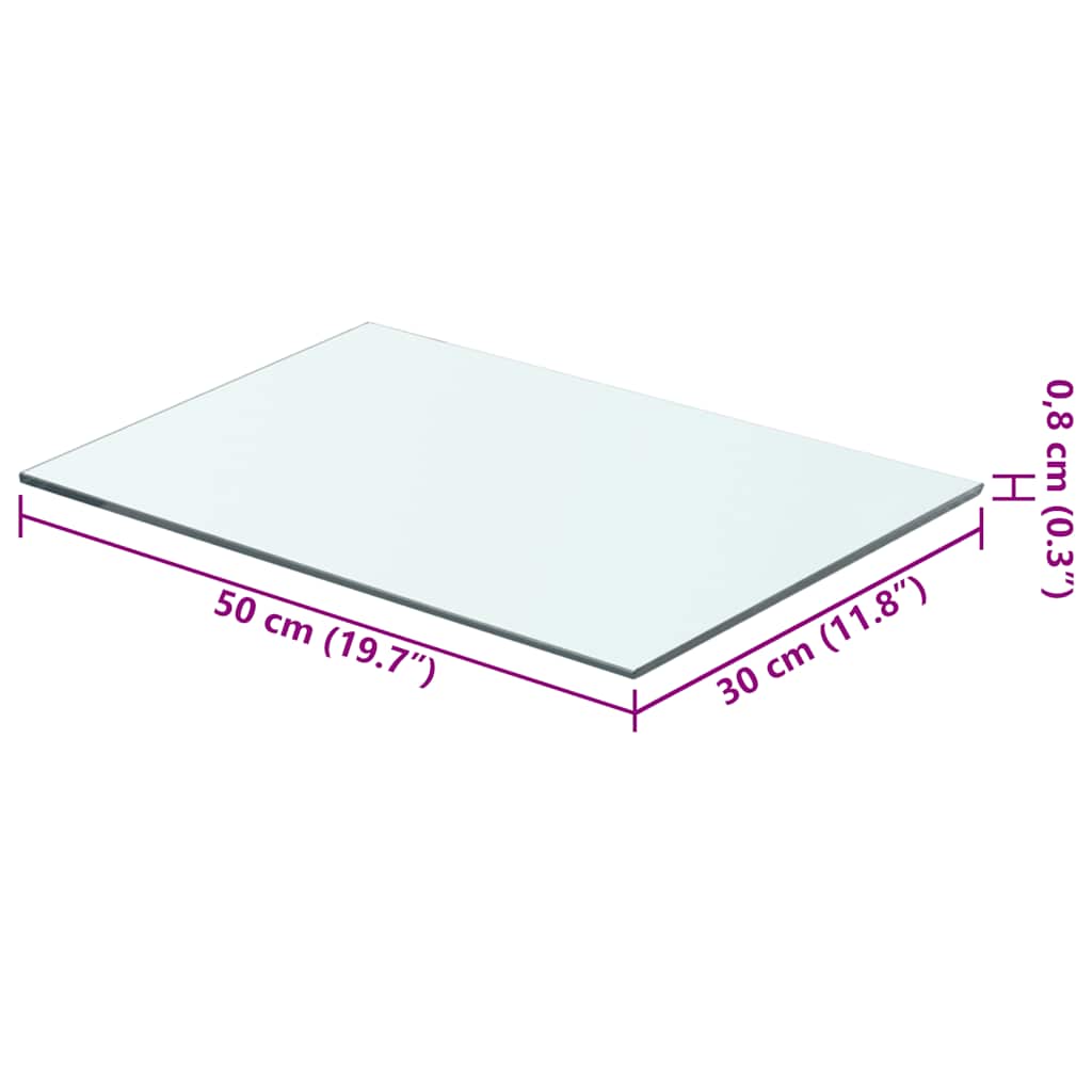 Prateleiras 2 pcs 50x30 cm vidro transparente