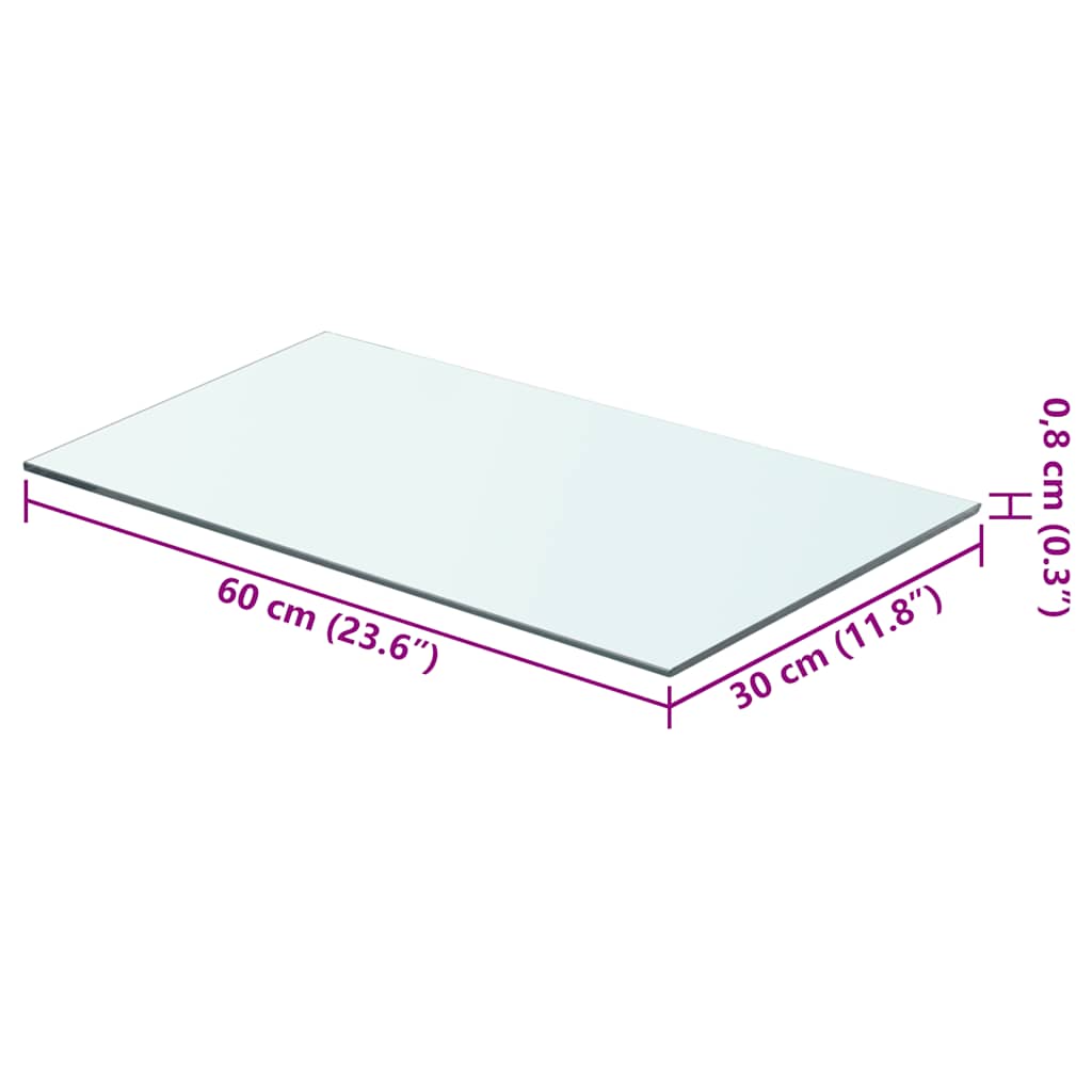 Prateleiras 2 pcs 60x30 cm vidro transparente