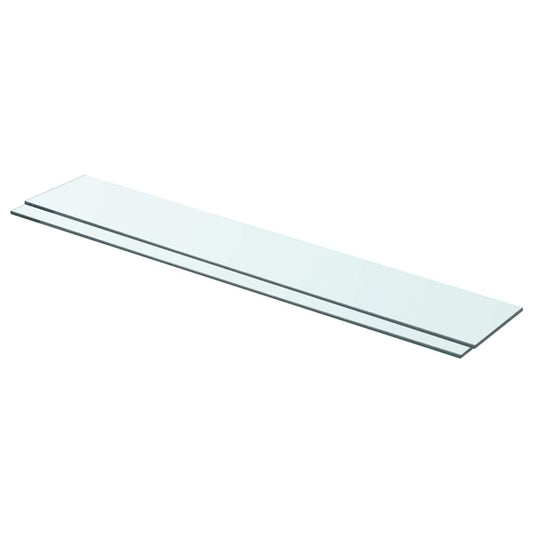 Prateleiras 2 pcs 80x12 cm vidro transparente