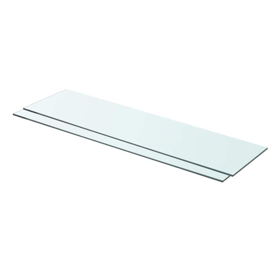 Prateleiras 2 pcs 80x20 cm vidro transparente