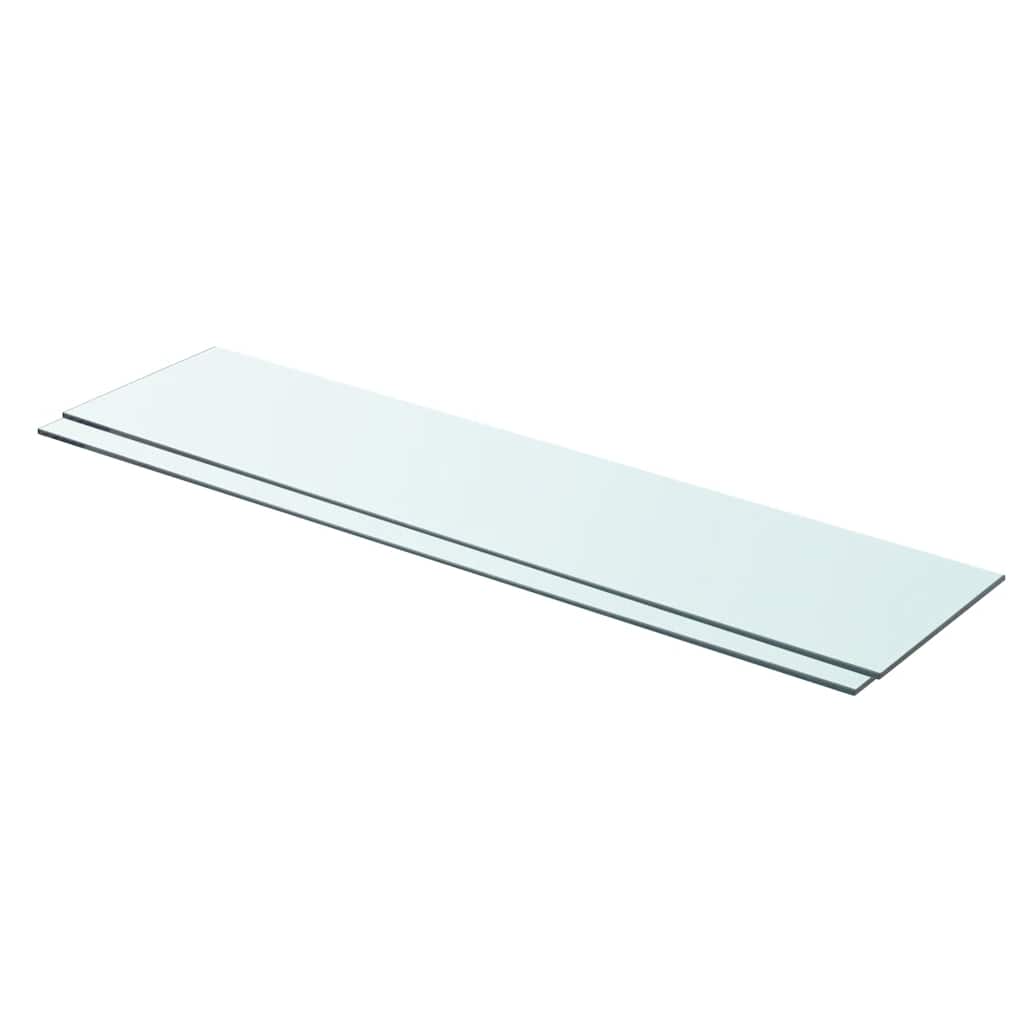 Prateleiras 2 pcs 90x20 cm vidro transparente