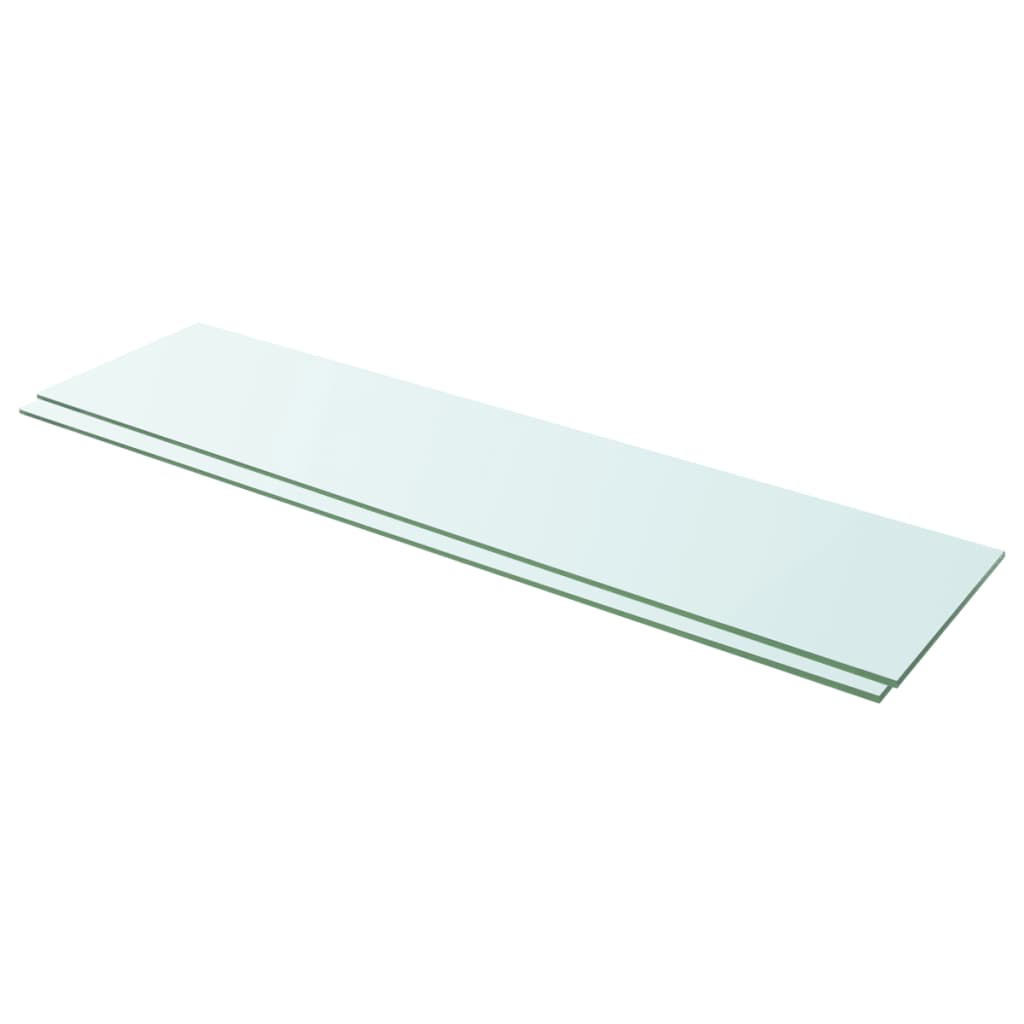 Prateleiras 2 pcs 100x25 cm vidro transparente