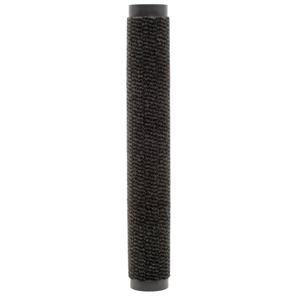Tapete controlo pó retangular tufado 2 pcs 90x150cm preto