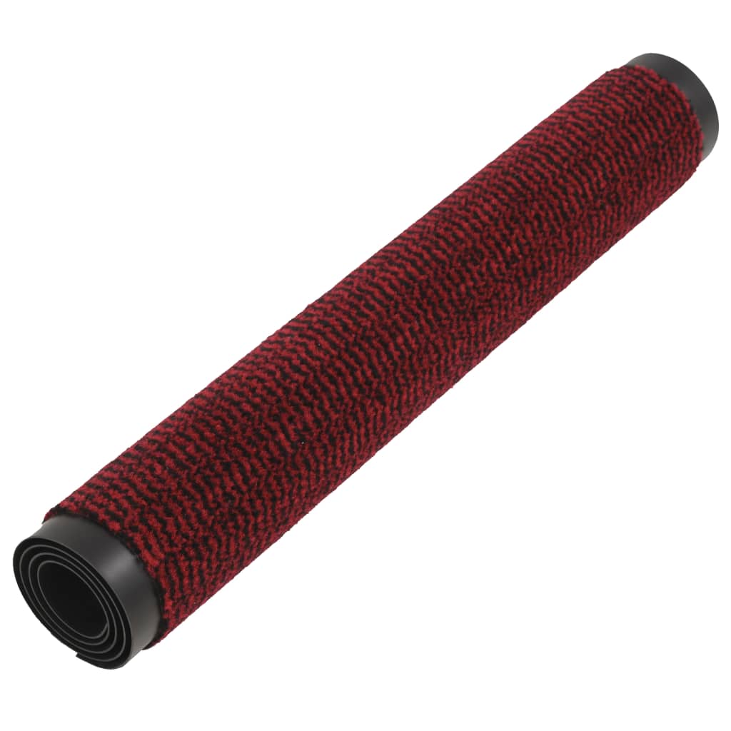 Tapete controlo pó retangular tufado 2 pcs 120x180 cm vermelho