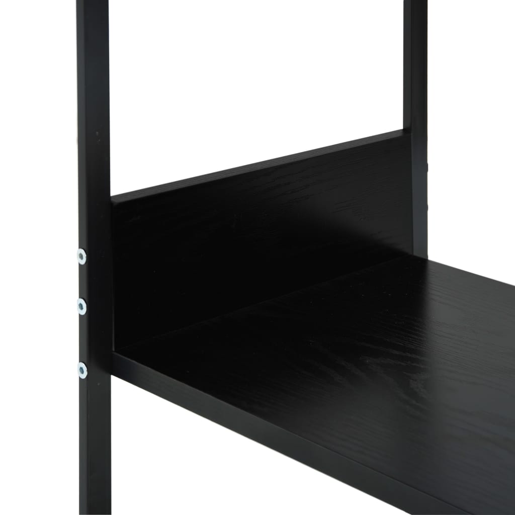 Estante pequena e simples derivados de madeira preto
