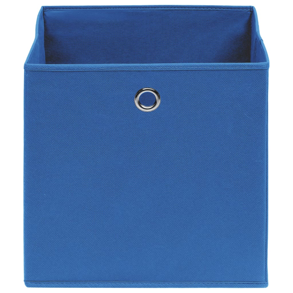 Caixas de arrumação 4 pcs 32x32x32 cm tecido azul