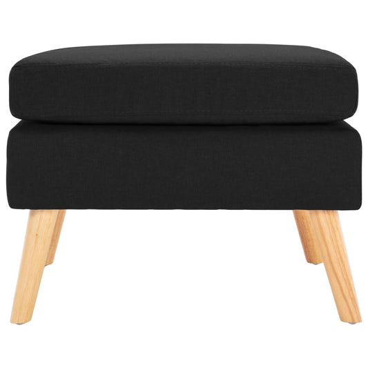 Apoio de pés tecido preto