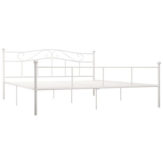 Estrutura de cama 180x200 cm metal branco