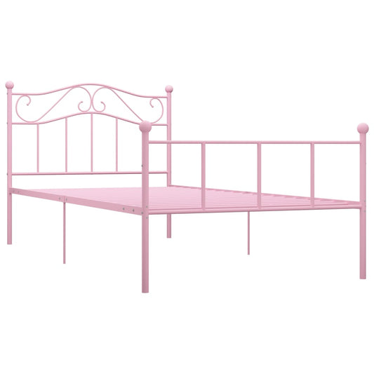 Estrutura de cama 90x200 cm metal rosa