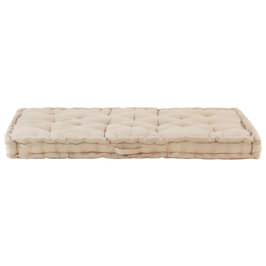 Almofadões p/ sofá de paletes 2 pcs algodão bege