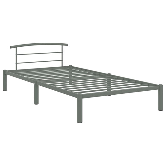 Estrutura de cama 90x200 cm metal cinzento