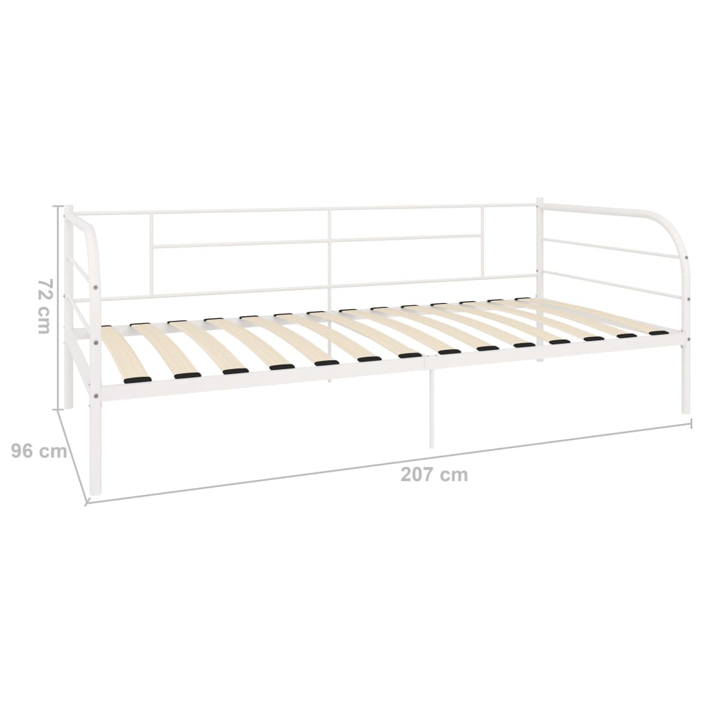 Estrutura sofá-cama 90x200 cm metal branco