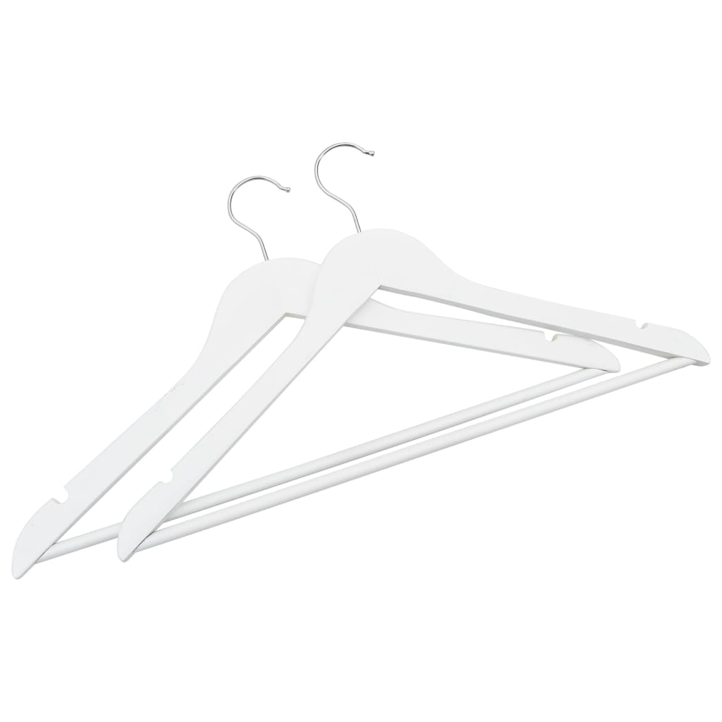 100 pcs conjunto de cabides antiderrapantes madeira branco