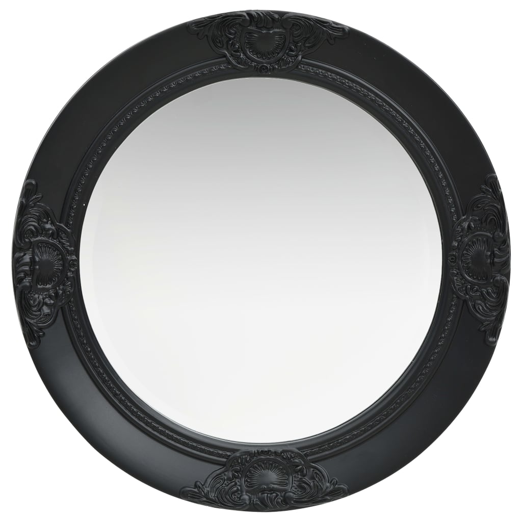 Espelho de parede estilo barroco 50 cm preto