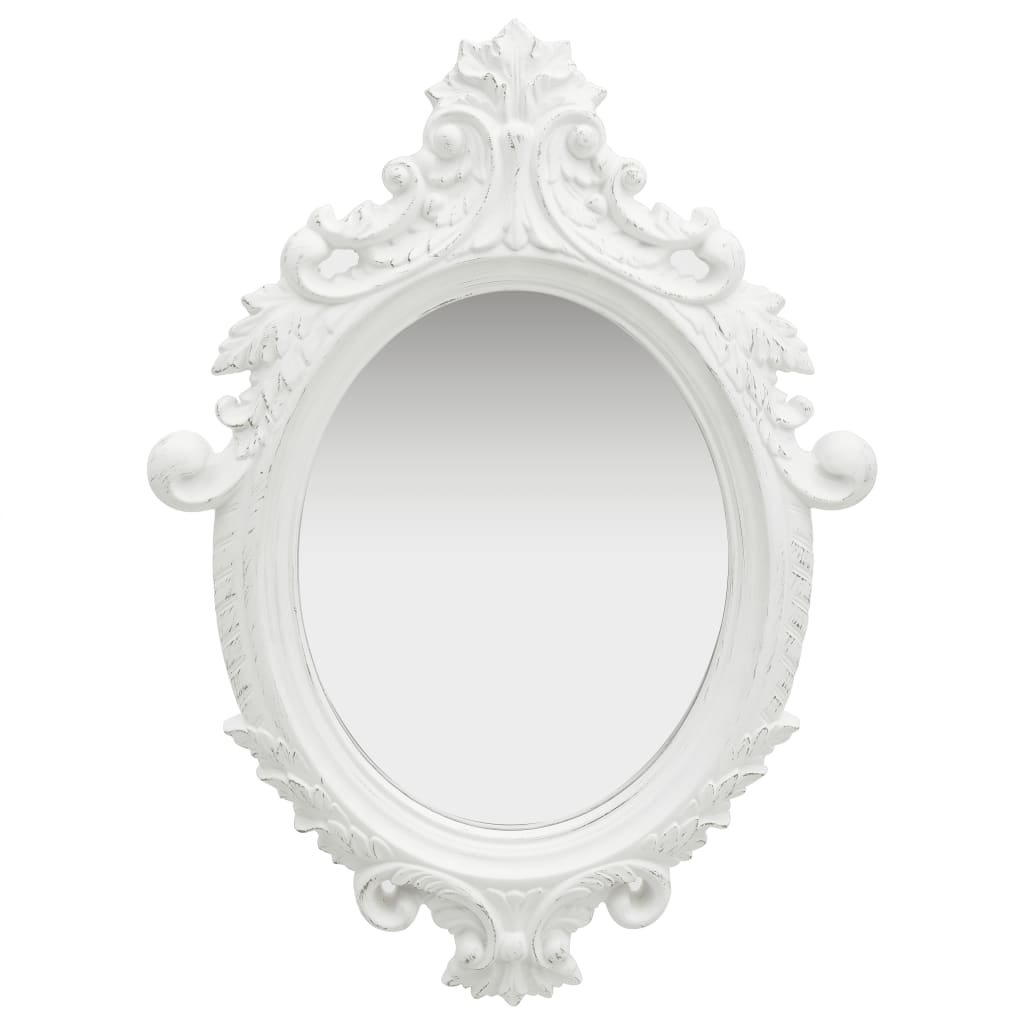 Espelho de parede estilo castelo 56x76 cm branco