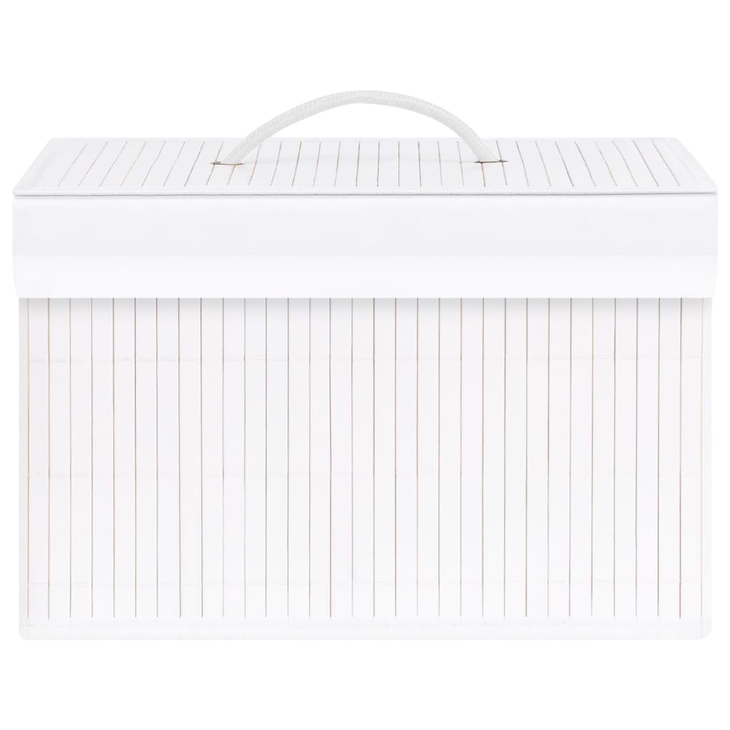 Caixas de arrumação 4 pcs bambu branco