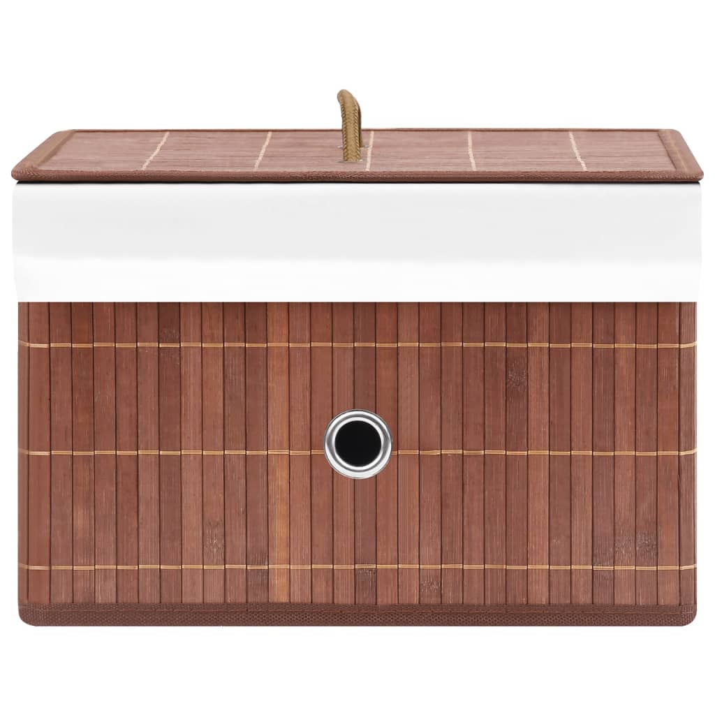 Caixas de arrumação 4 pcs bambu castanho