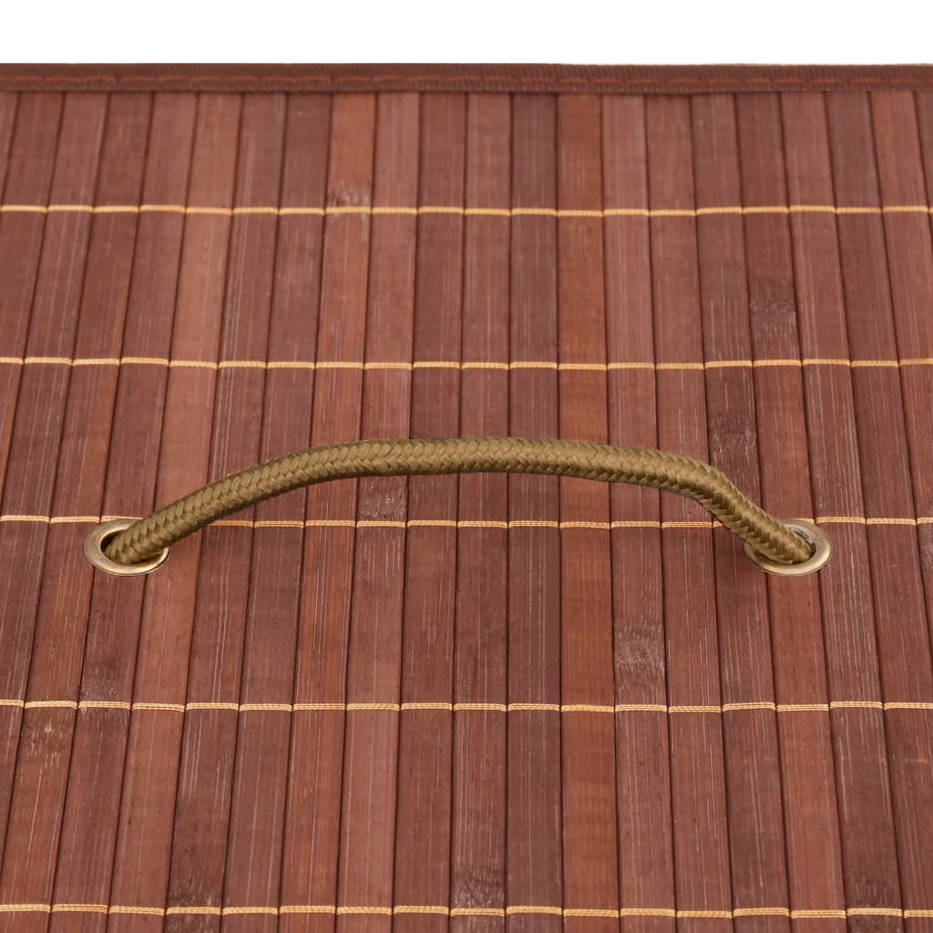 Caixas de arrumação 4 pcs bambu castanho