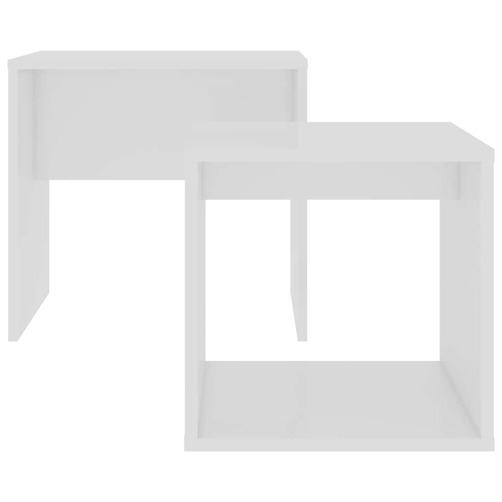 Conjunto mesas de centro derivados de madeira branco