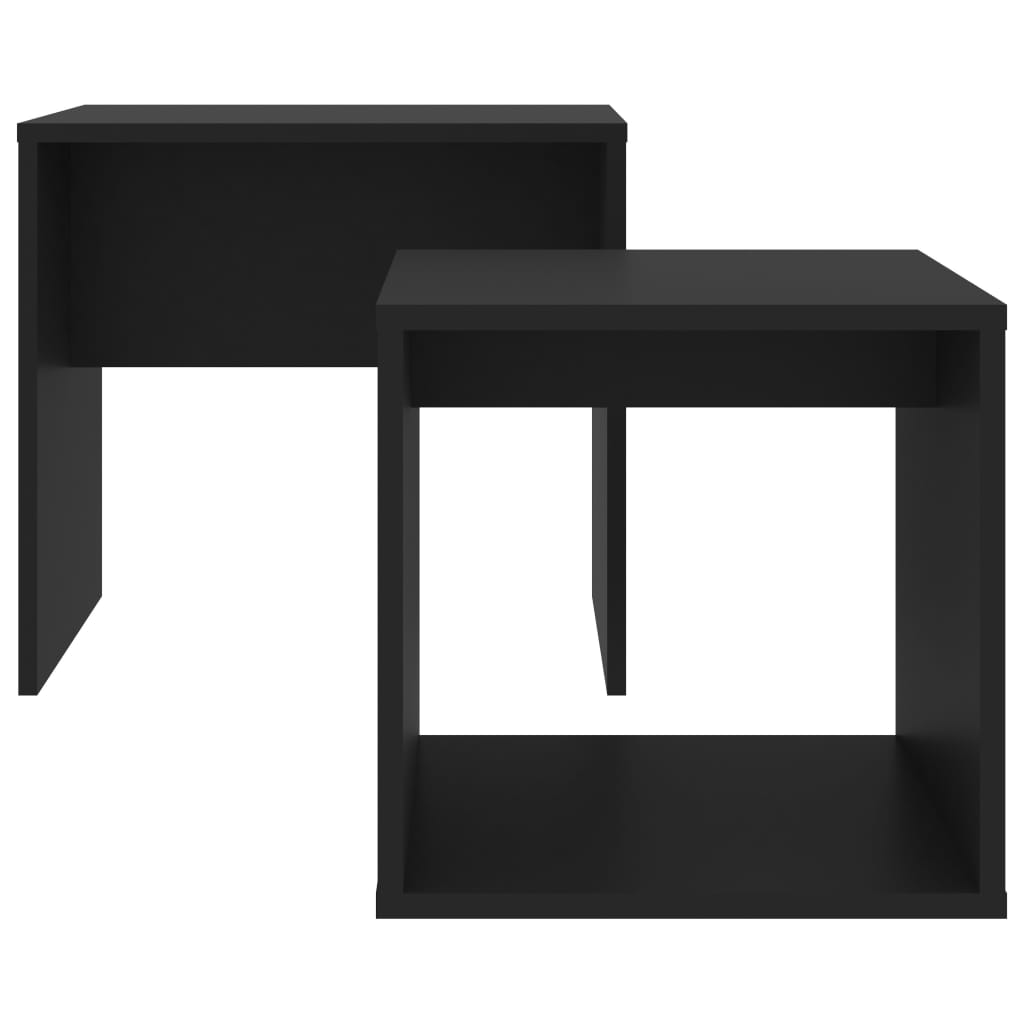 Conjunto mesas de centro derivados de madeira preto