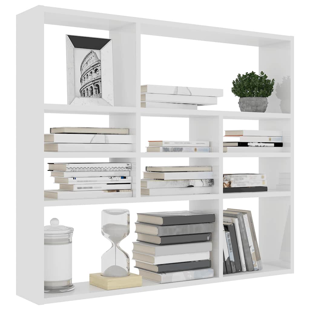 Estante de parede 90x16x78 cm contraplacado branco