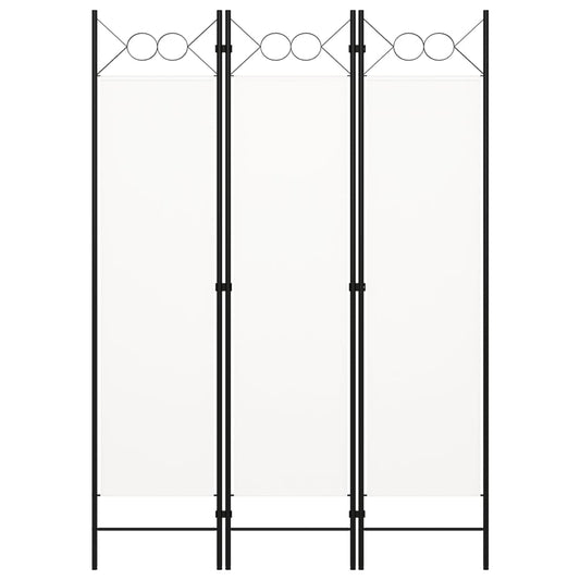 Divisória de quarto com 3 painéis 120x180 cm branco