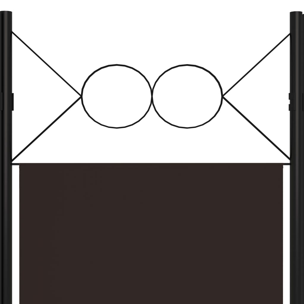 Divisória de quarto com 3 painéis 120x180 cm castanho