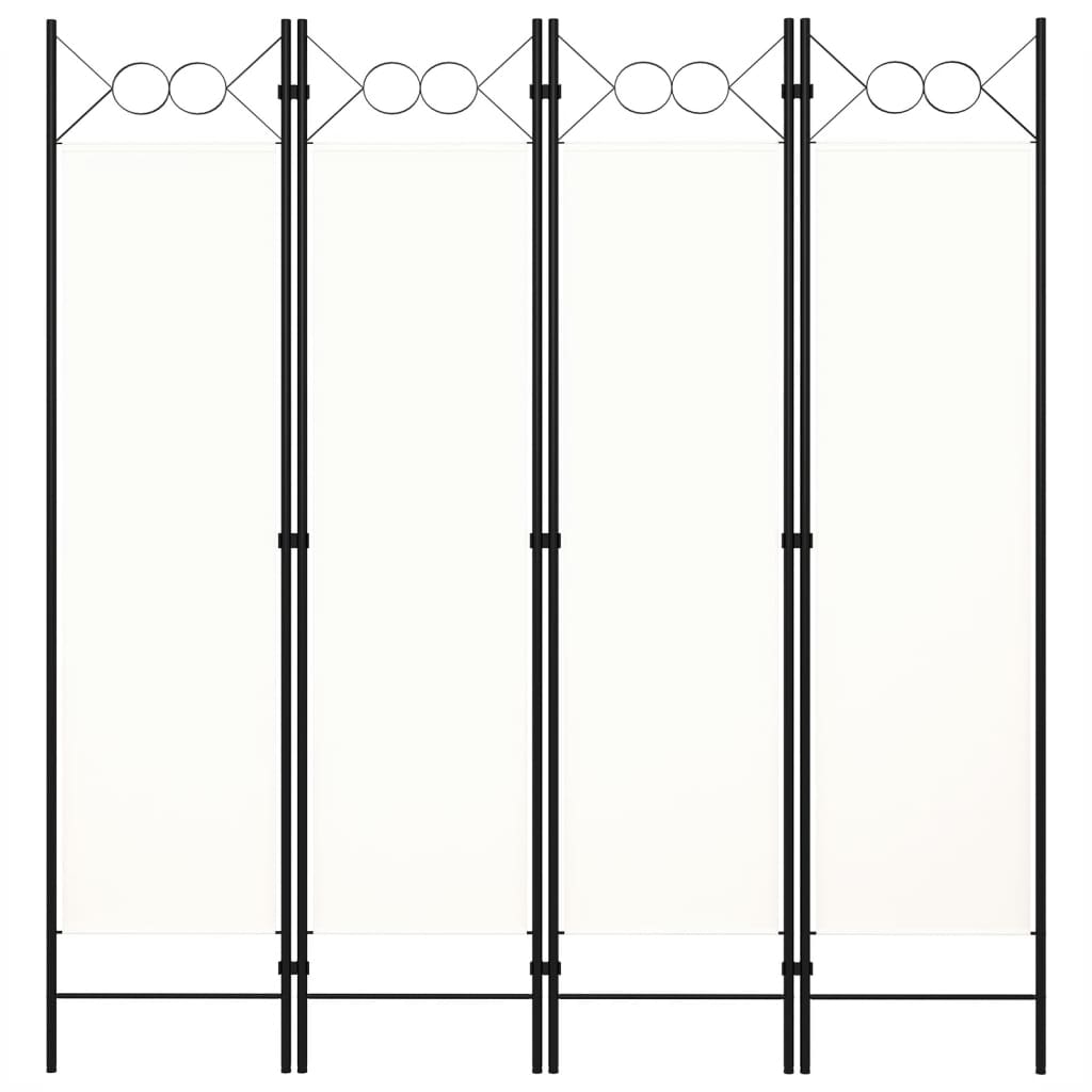 Divisória de quarto com 4 painéis 160x180 cm branco