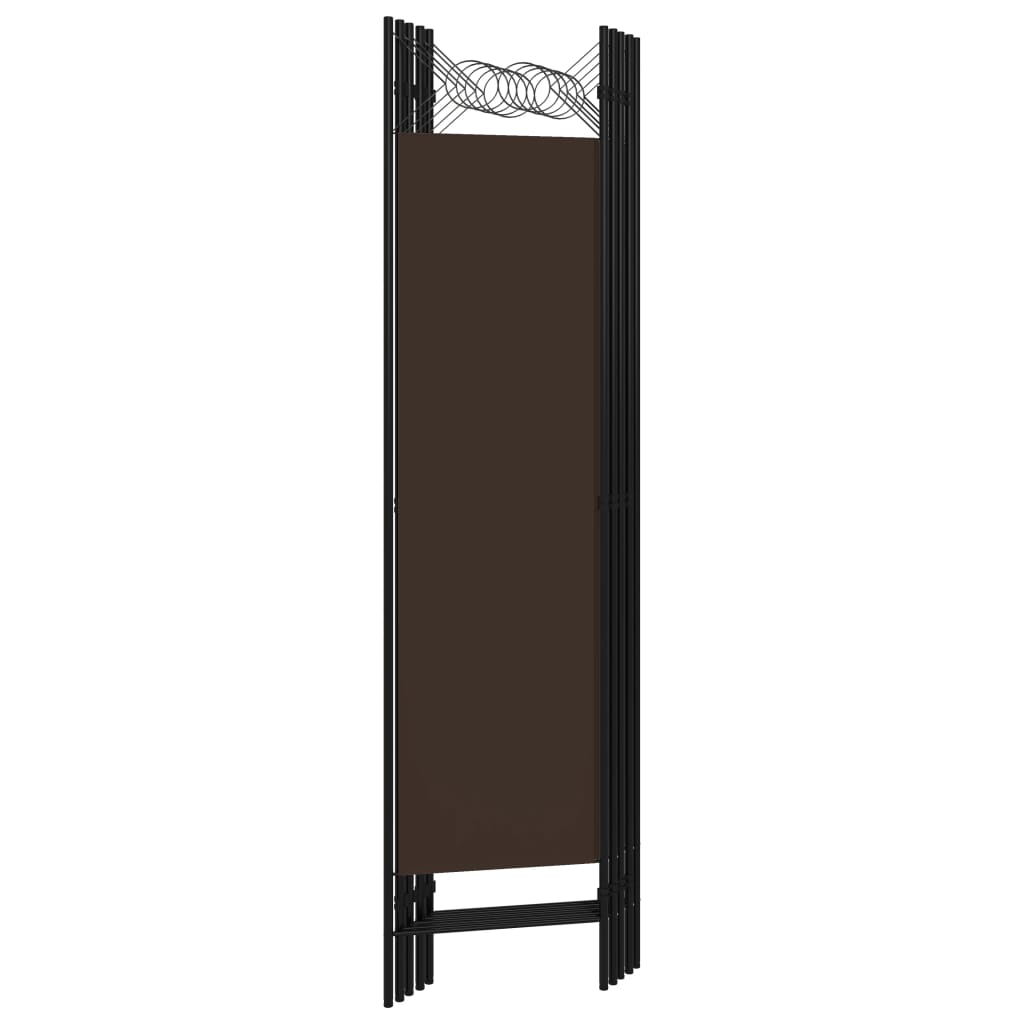 Divisória de quarto com 5 painéis 200x180 cm castanho