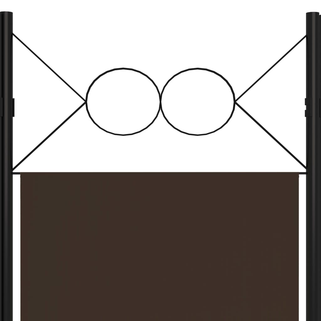 Divisória de quarto com 5 painéis 200x180 cm castanho