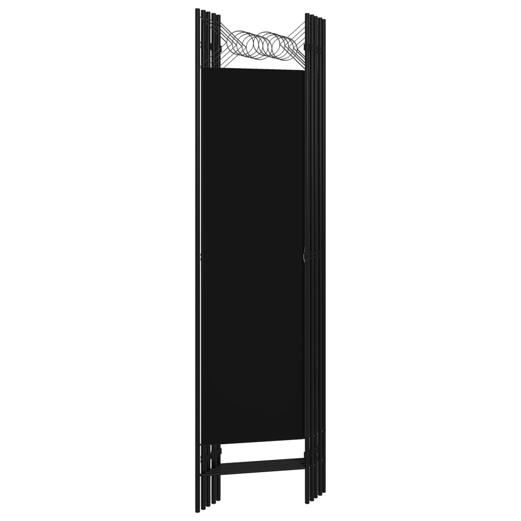 Divisória de quarto com 5 painéis 200x180 cm preto