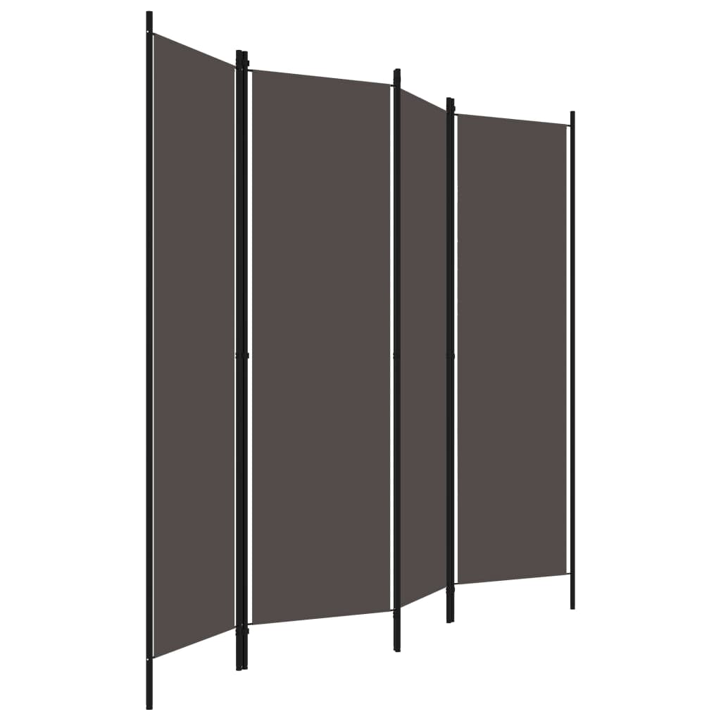 Divisória de quarto com 4 painéis 200x180 cm antracite