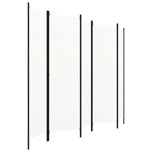 Divisória de quarto com 5 painéis 250x180 cm branco