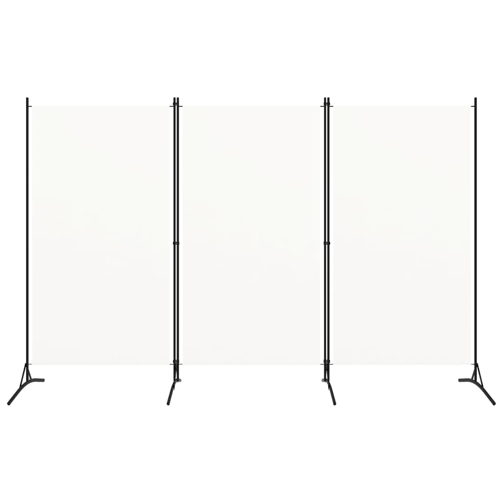 Divisória de quarto com 3 painéis 260x180 cm tecido branco