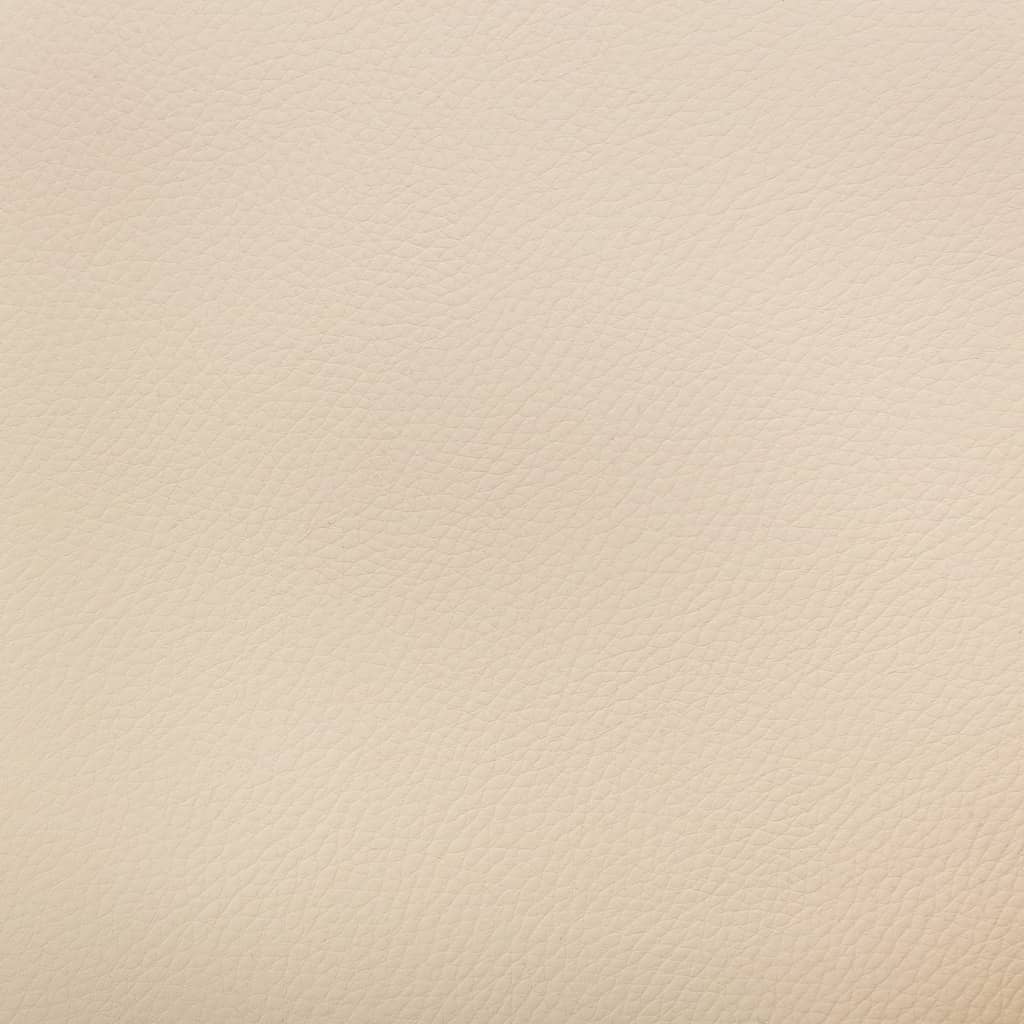 Cadeiras de jantar giratórias 6 pcs couro artificial cor creme